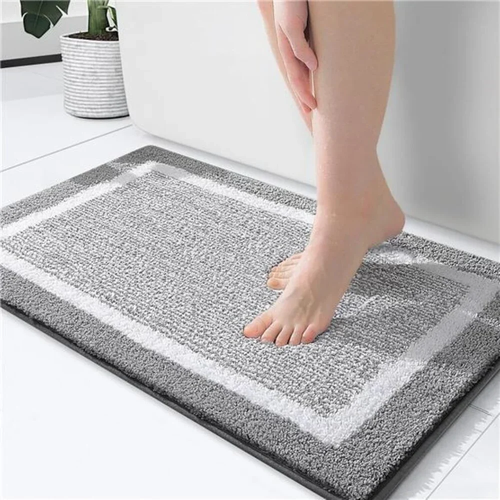 Bathroom Rugs 24x16, Extra Soft and Absorbent Microfiber Bath Mat, Non-Slip